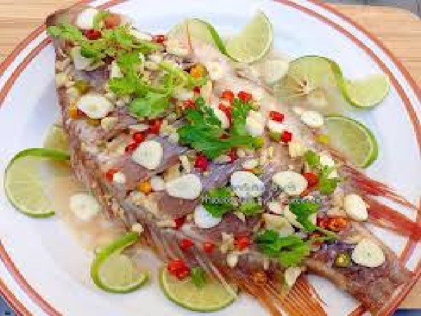 ปลาทับทิมนึ่งมะนาว(ฮาลาล)(รับ 11 เมย.69)